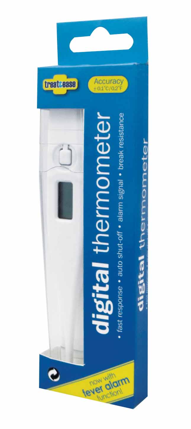 DIGITAL THERMOMETER ORAL UNDERARM EASY CLEAN ACCURATE WITH FEVER ALARM