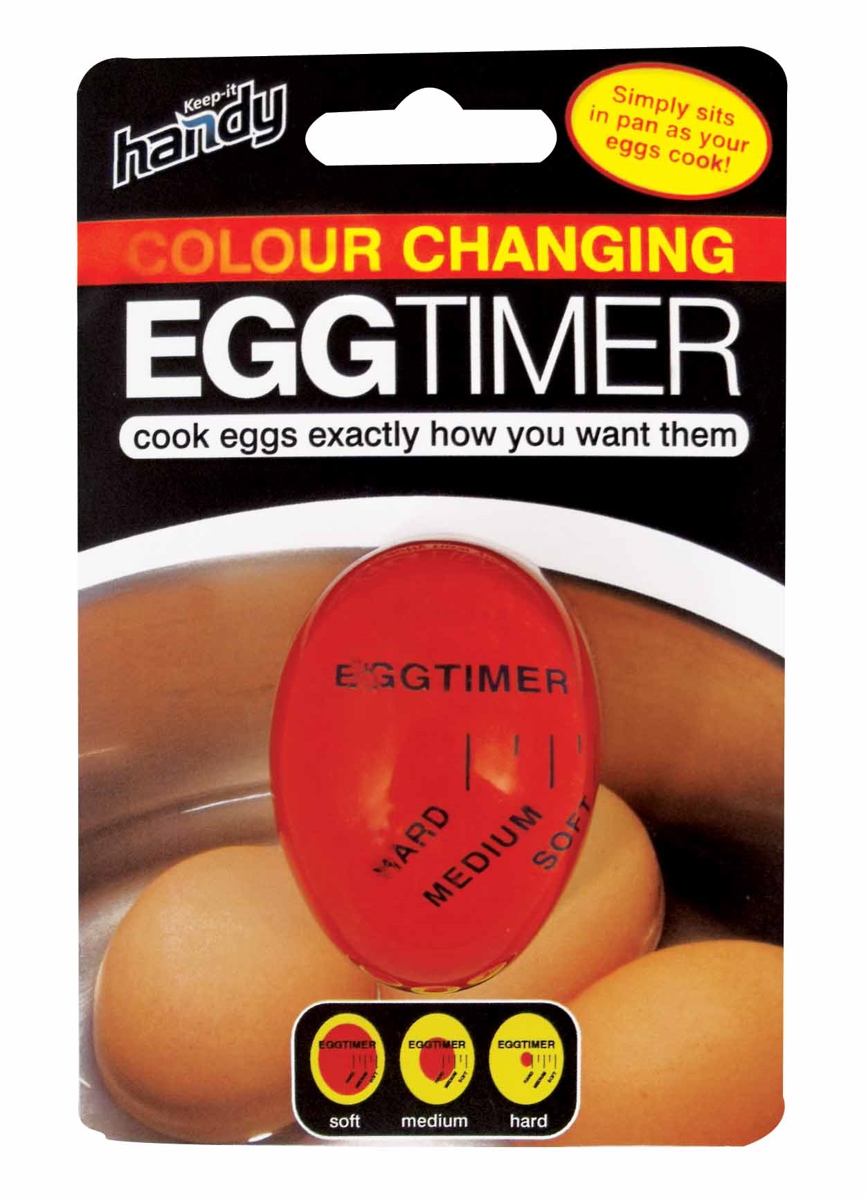 INGENIOUS COLOUR CHANGING EGG TIMER KITCHEN GADGET BOIL COOK EGGS
