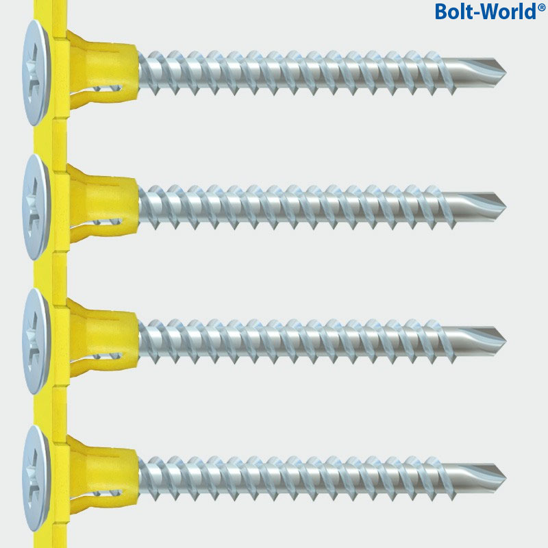 3.5 x 50mm COLLATED SELF DRILL DRYWALL DRYLINING SCREWS WOOD FRAMEWORK