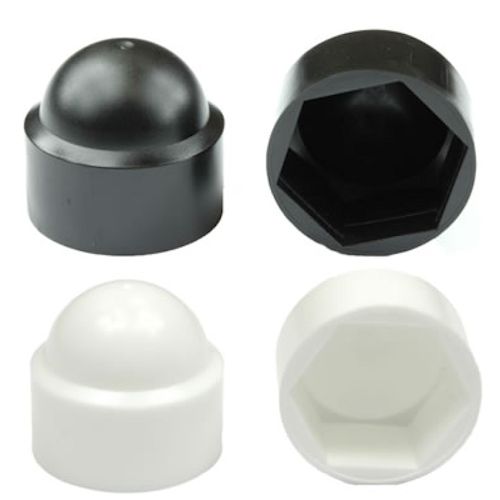 M5, M6. M8, M10, M12, M16, M20, M24 WHITE NUT & BOLT DOME COVER CAPS