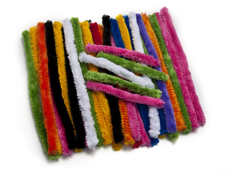 6PC MULTICOLOURED JUMBO PIPE CLEANERS ARTS CRAFTS PROJECTS CHENILLE