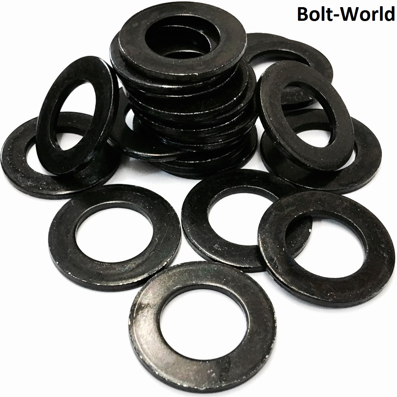 M3 TO M20, ZINC PLATED STEEL BLACK PASSIVATED FORM A FLAT THICK WASHERS