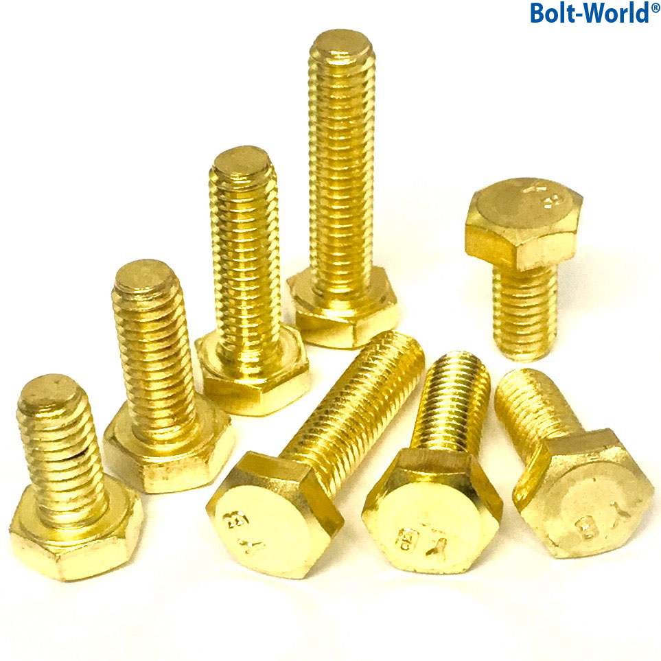 M6 & M8 SOLID BRASS FULLY THREADED SET SCREWS HEXAGON HEX SCREW BOLTS
