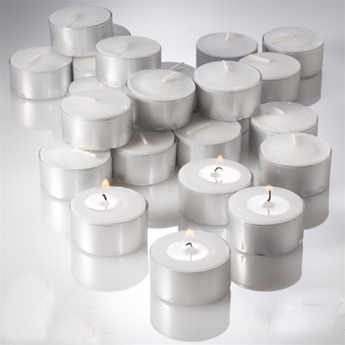 100 x TEA LIGHT TLIGHT CANDLES UNSCENTED 38mm WIDE UNFRAGRANCED WHITE