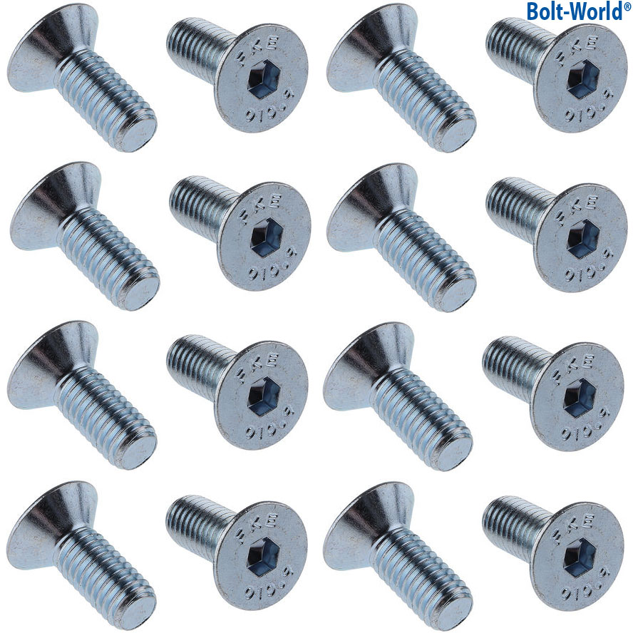 M4 M5 M6 M8, 10.9 GRADE ZINC COUNTERSUNK CSK SOCKET CAPS SCREWS, ALLEN