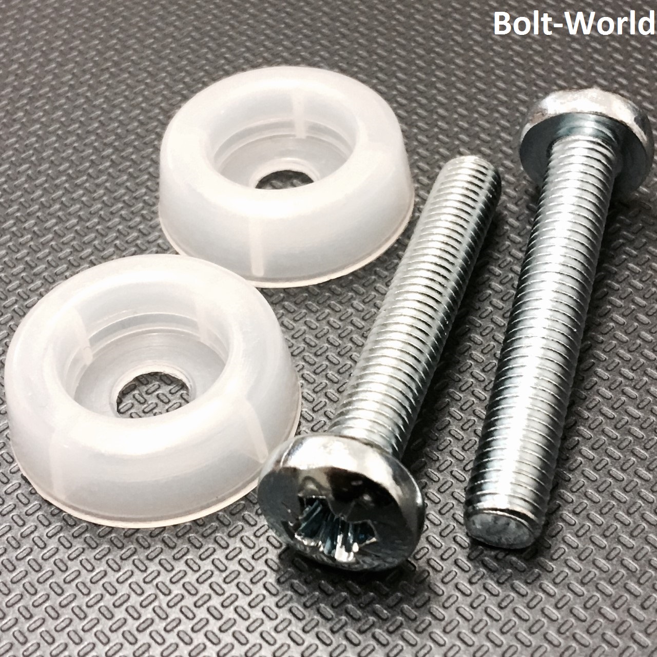 10 HEADBOARD BOLTS COMPLETE WITH PLASTIC WASHER HEADBOARD FIXING