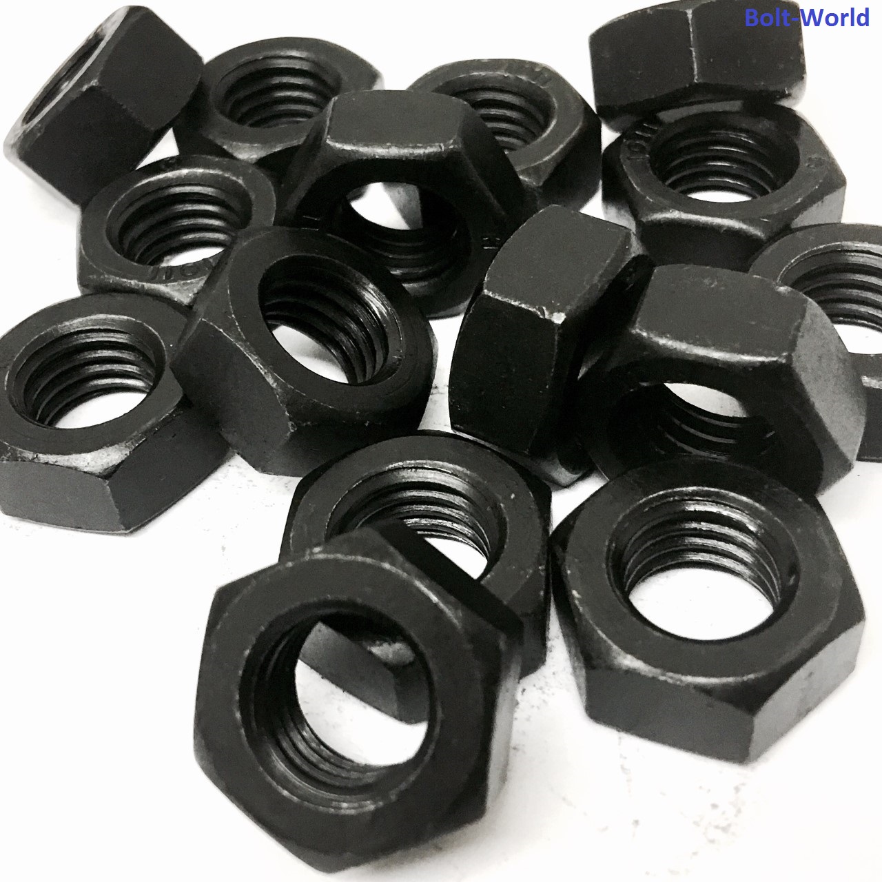 GRADE 10 HIGH TENSILE SELF COLOUR BLACK HEXAGON HEX STEEL FULL NUTS FOR