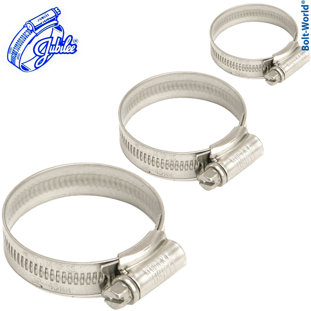 GENUINE 304 STAINLESS STEEL JUBILEE HOSE CLIPS FOR FIXING FLEXIBLE RUBBER HOSES eBay