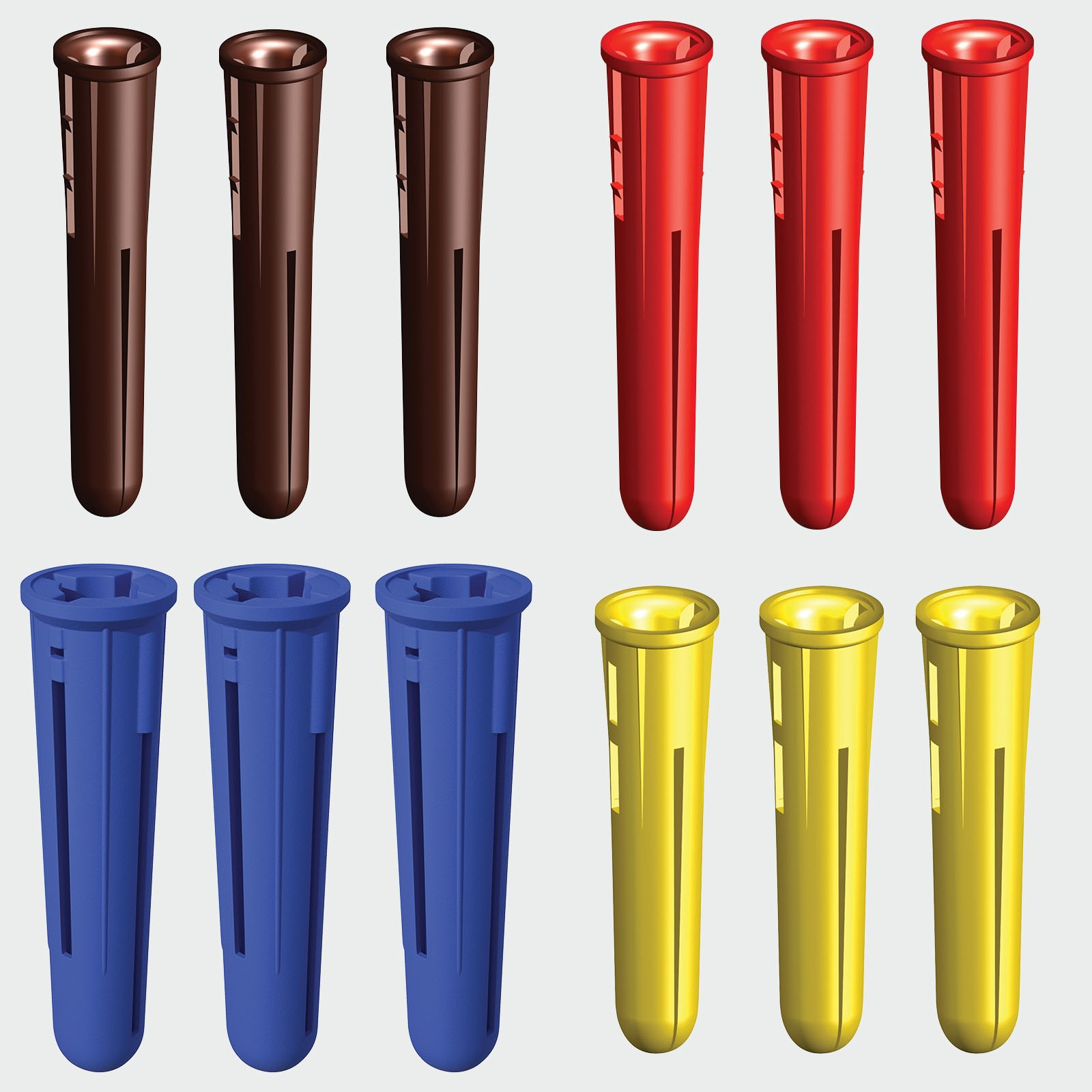 EXPANSION PLUGS WALL PLUGS DRILL FIXING 5mm Yellow 5.5mm Red 7mm Brown 10mm Blue eBay EXPANSION PLUGS WALL PLUGS DRILL FIXING 5mm Yellow 5.5mm Red 7mm Brown 10mm Blue eBay