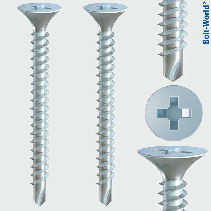 ZINC SELF DRILLING PLASTERBOARD SCREWS DRYWALL DRYLINING METAL WOOD