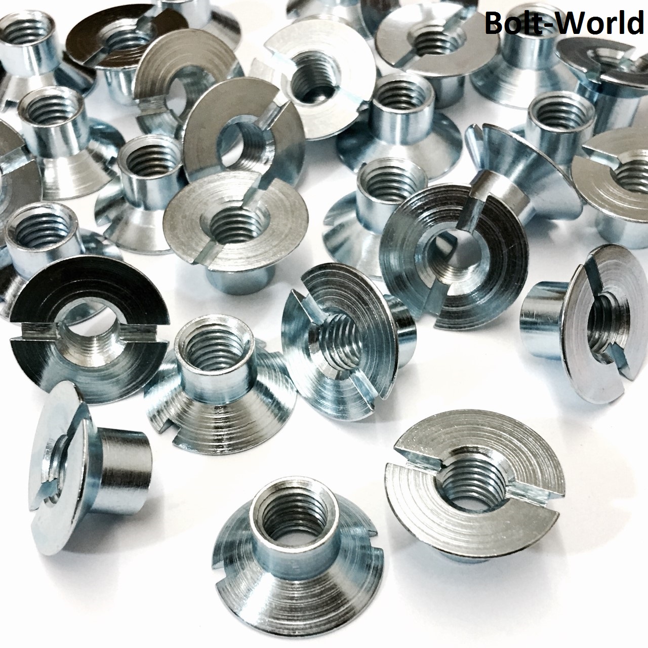 SLOTTED COUNTERSUNK NUTS FREE CUTTING STEEL BRIGHT ZINC PLATED M3 M5 M6