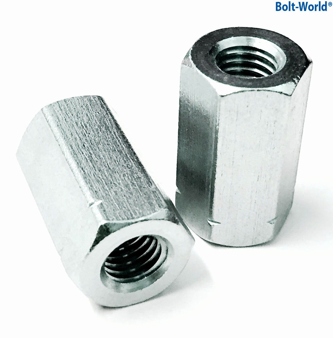 HIGH HEX CONNECTION NUTS HEXAGON CONNECTOR CONNECTING ROD BAR STUD LONG NUT ZINC eBay