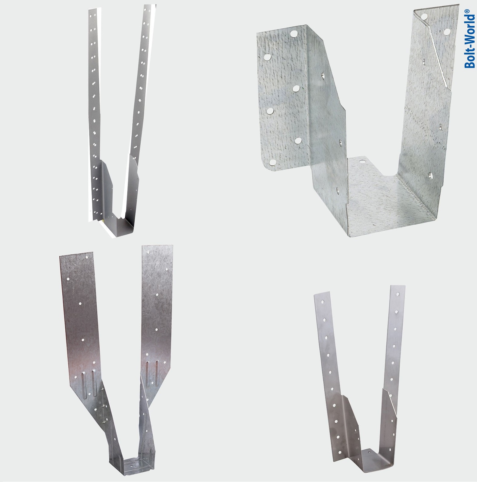 10 x GALVANISED STEEL TIMBER HANGERS FOR CONNECT JOISTS AND STAIRWELL