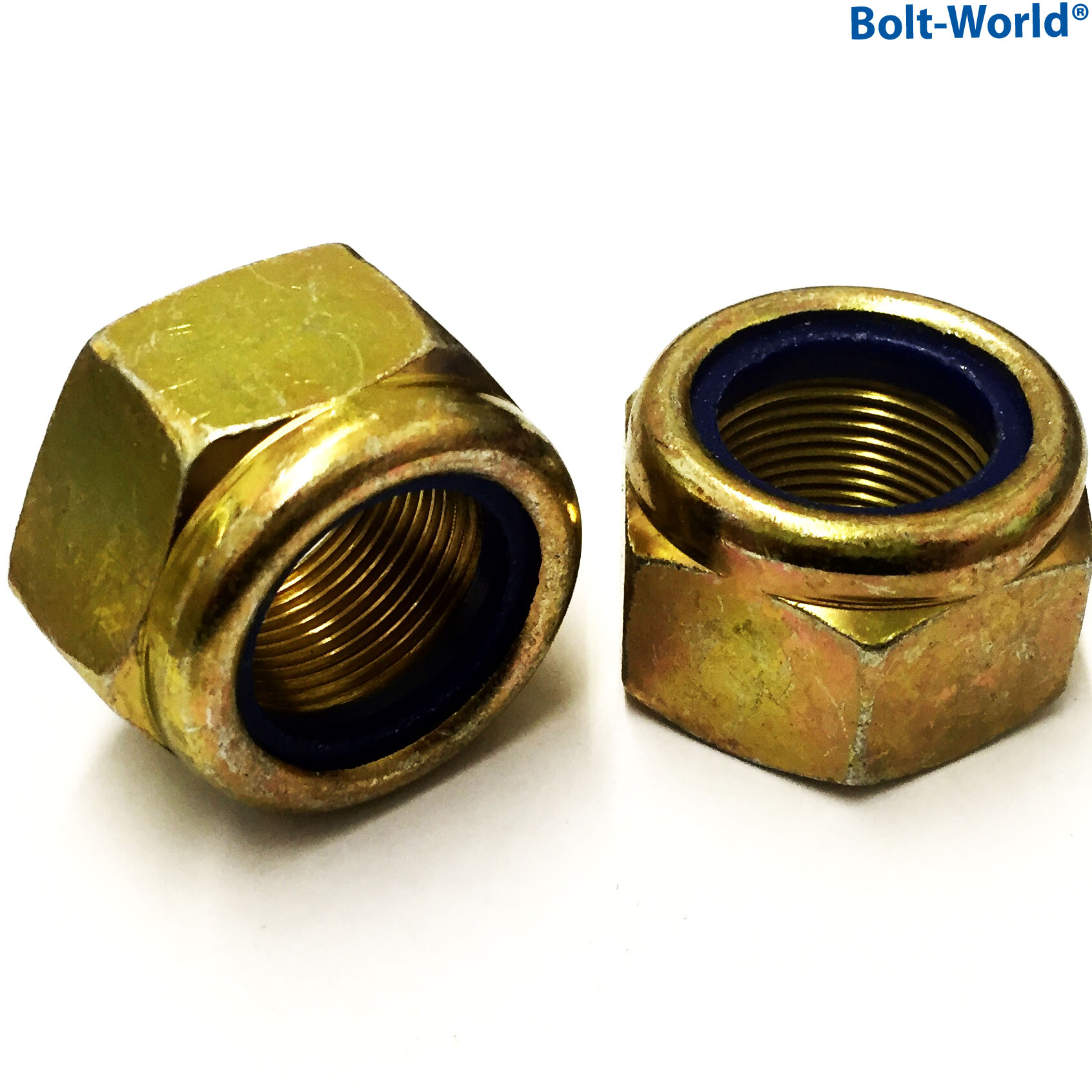 HIGH TENSILE ZINC YELLOW PASSIVATED FINE PITCH NYLOC, NYLON INSERT LOCK